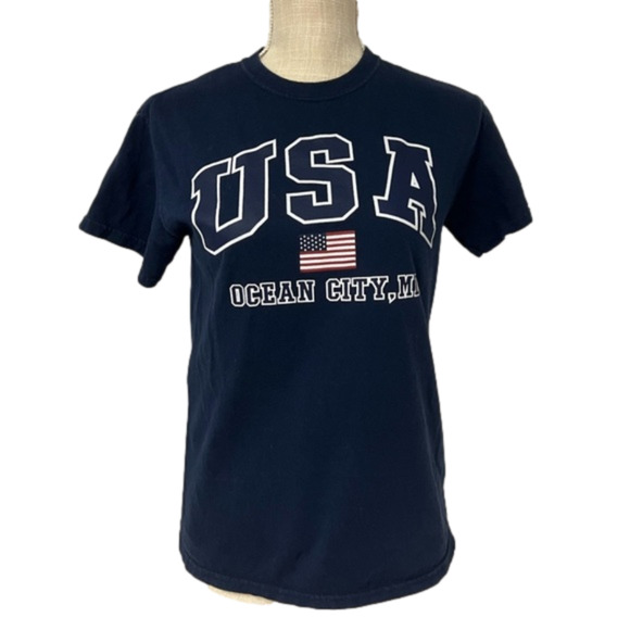 Gildan Navy Blue Ocean City Maryland Tee - Picture 1 of 3